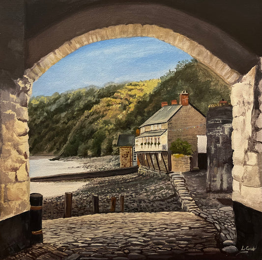 **SOLD** Original Painting: Crazy Kate’s Cottage - Clovelly