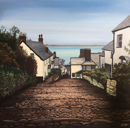 Original Painting: Clovelly Cobbles