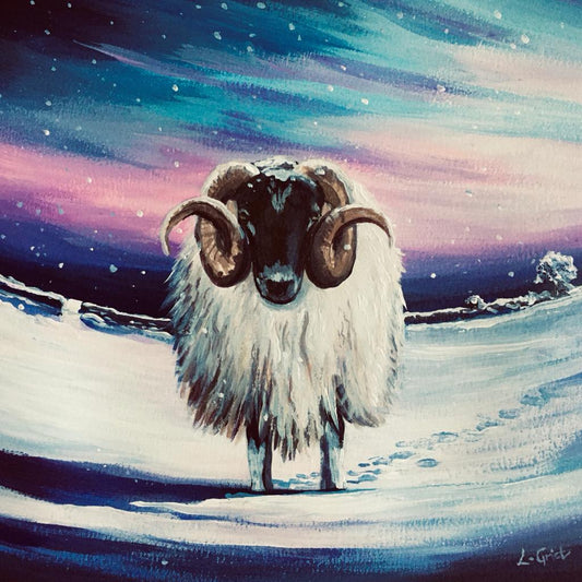 Midnight Ram Christmas Card