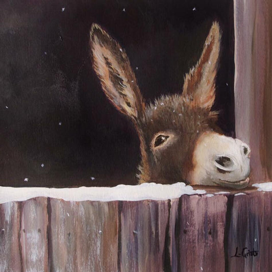 Little Donkey Christmas Card