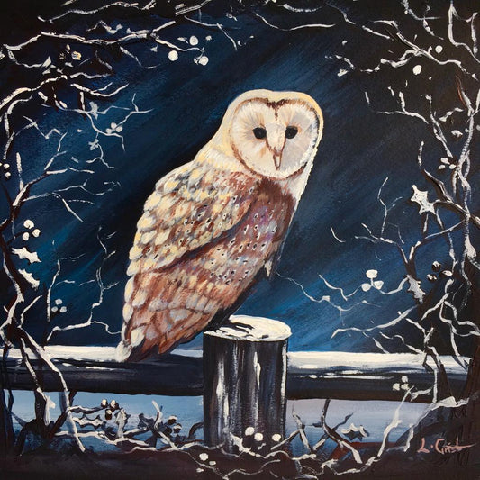 Midnight Owl Christmas Card